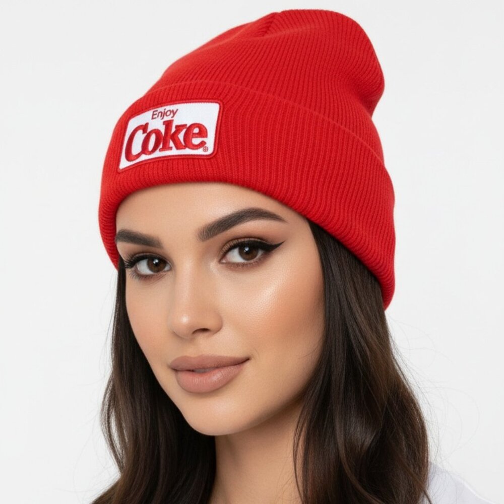Enjoy Coke Red Beanie Mad Engine 0101531‎ Unisex Knit Winter Hat
